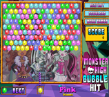 Play Monster High Bubble Hit